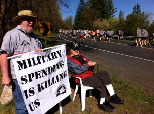 2012 Bannering at Bloomsday, our city's huge annual race this May.